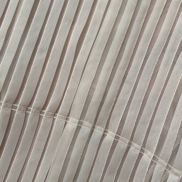 1950s Sheer Nylon Blouse with Neck Cutout - Picture 3 of 6